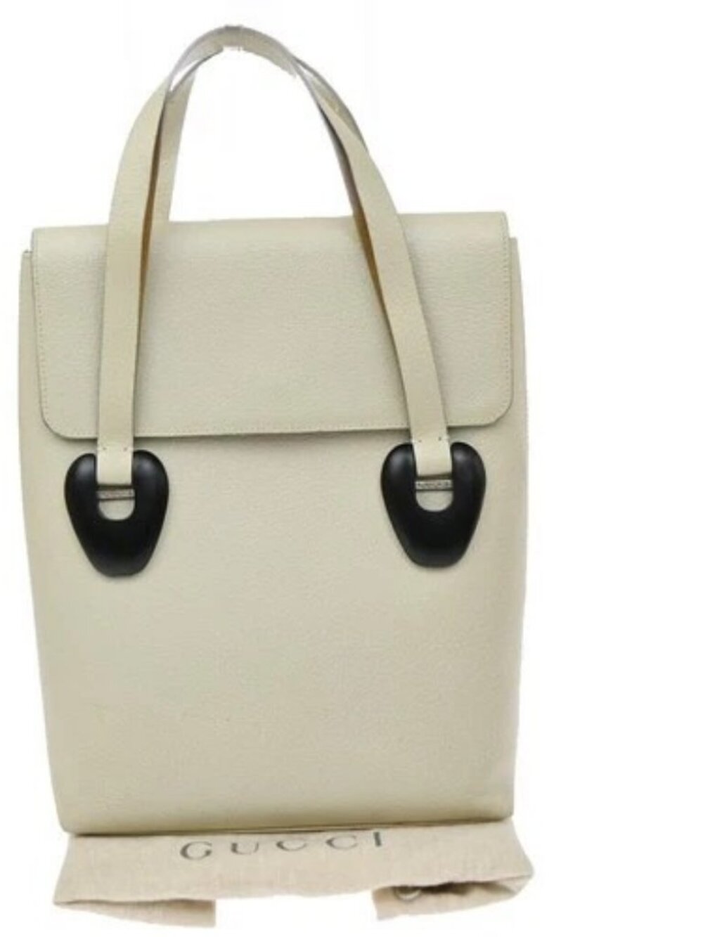 GUCCI Logo Shoulder Hand Bag Leather SHW Italy 05KD379